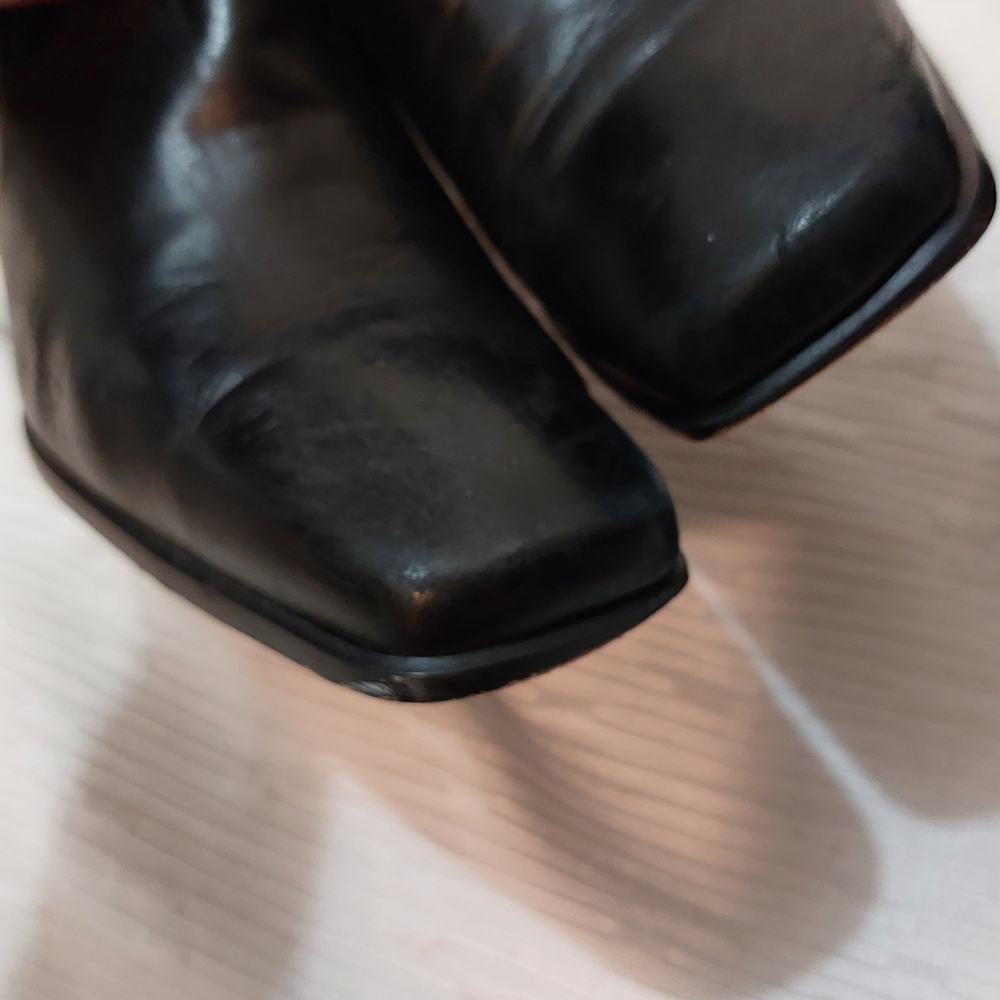 Stuart Weitzman Black Mid-Calf Block Heel Boots - Picture 14 of 15
